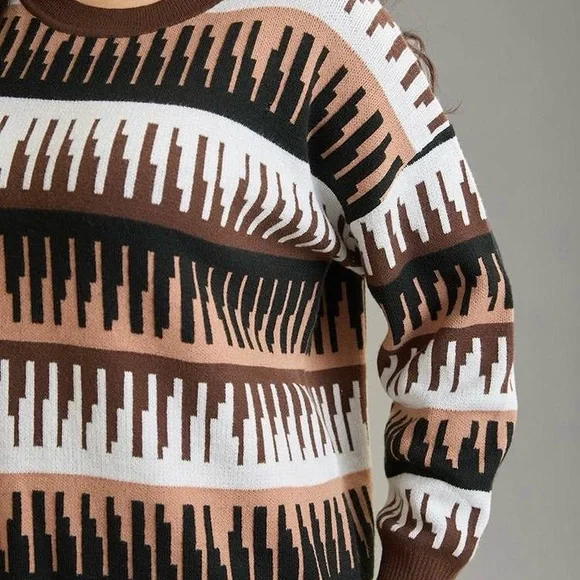 BloomChic Multicolor Geometric Sweater - Picture 9 of 10